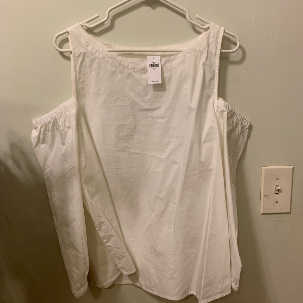 NWT White Gap Cold Shoulder Blouse